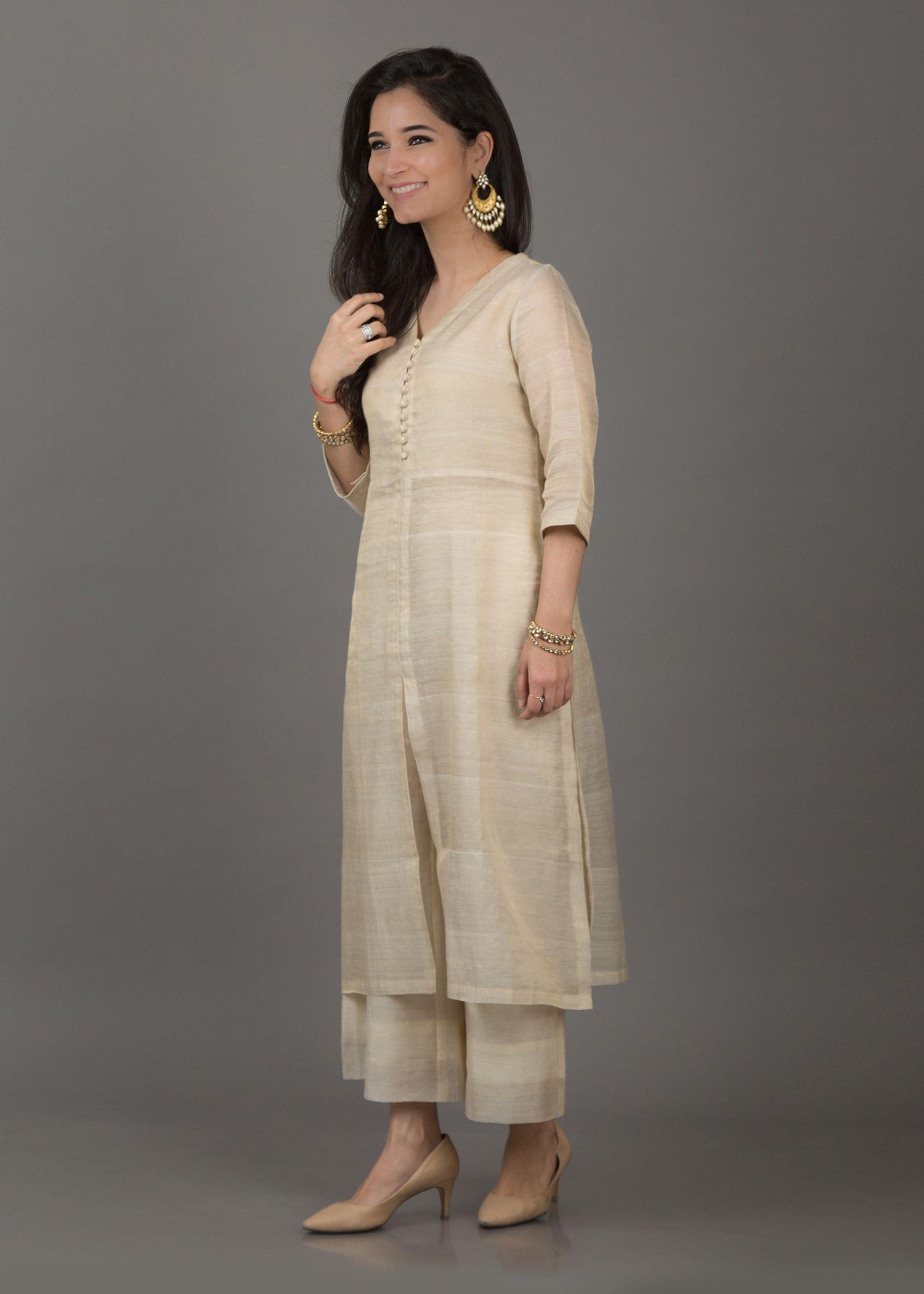 Pastel Chanderi Suit Set