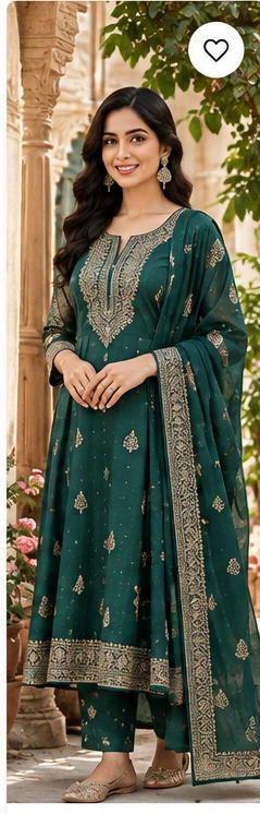 Printed Suit With Dupatta